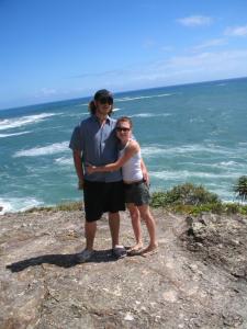 Aidan and Aleisha at Stradbroke Island nack in 2004 fs
