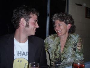 Aidan and Renee sharing a moment at his 21st fs