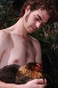 Aidan and his bantam chicken fs