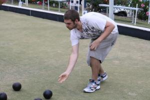 Aidan playing sunday bowls fs